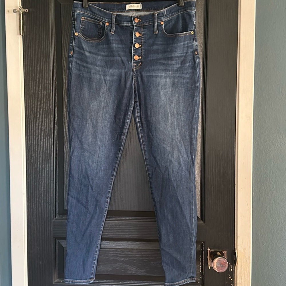 Madewell Button Fly Mid-Rise Skinny Jeans